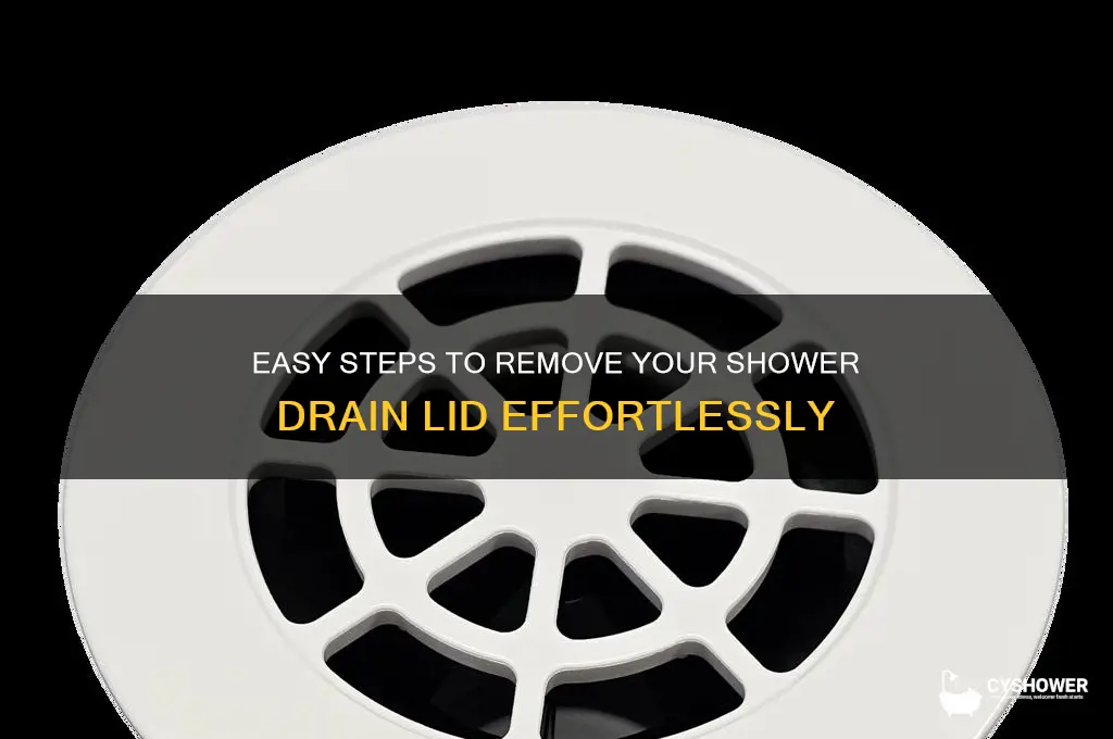 how to take lid off shower drain