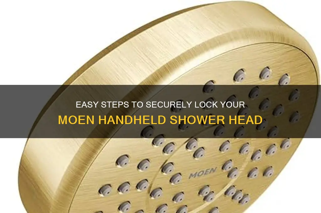 how to take lock in moen hand held shower head