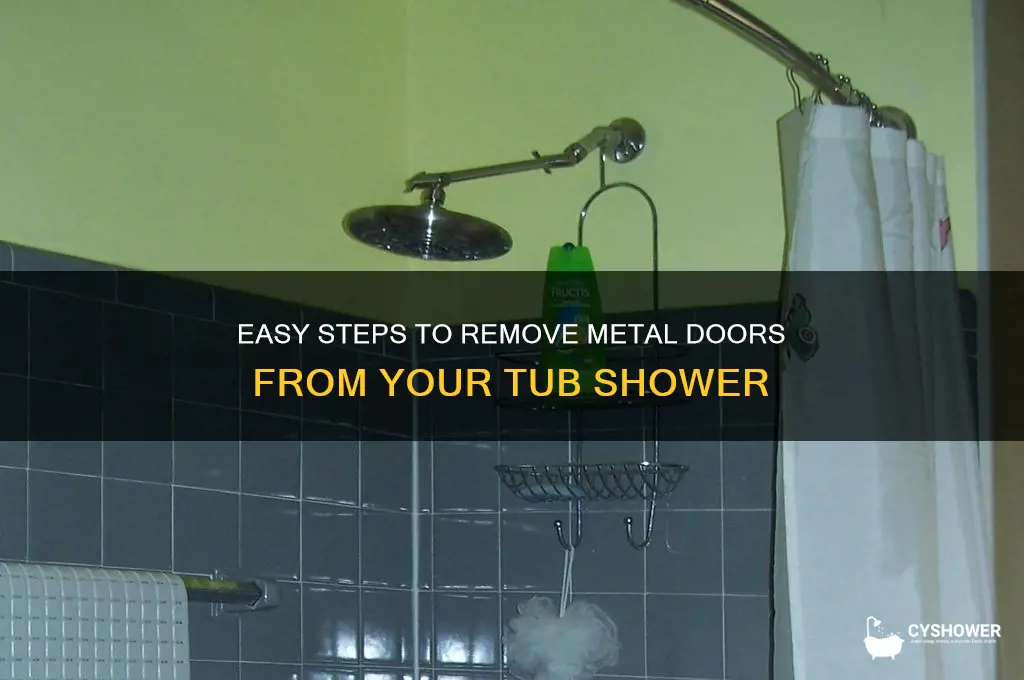 how to take metal doors off tub shower
