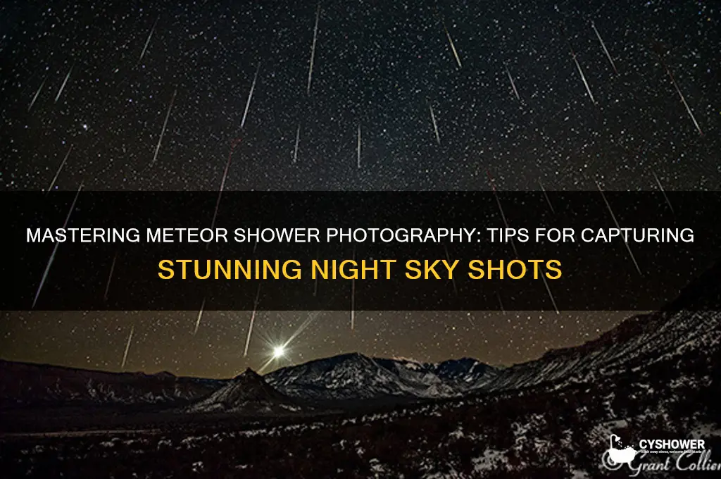 how to take meteor shower photos