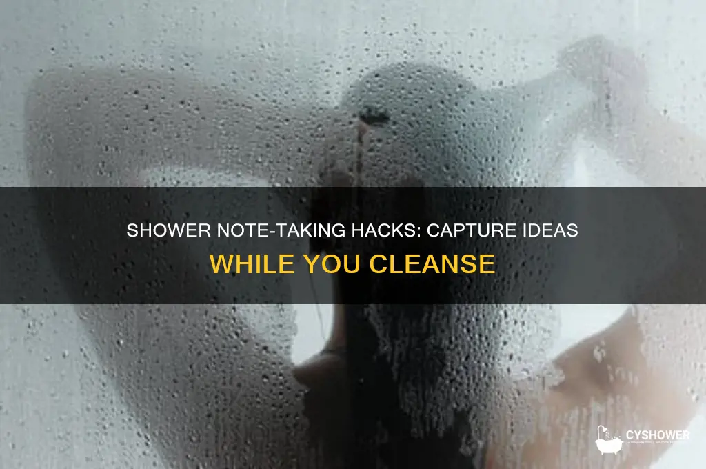 how to take notes in the shower