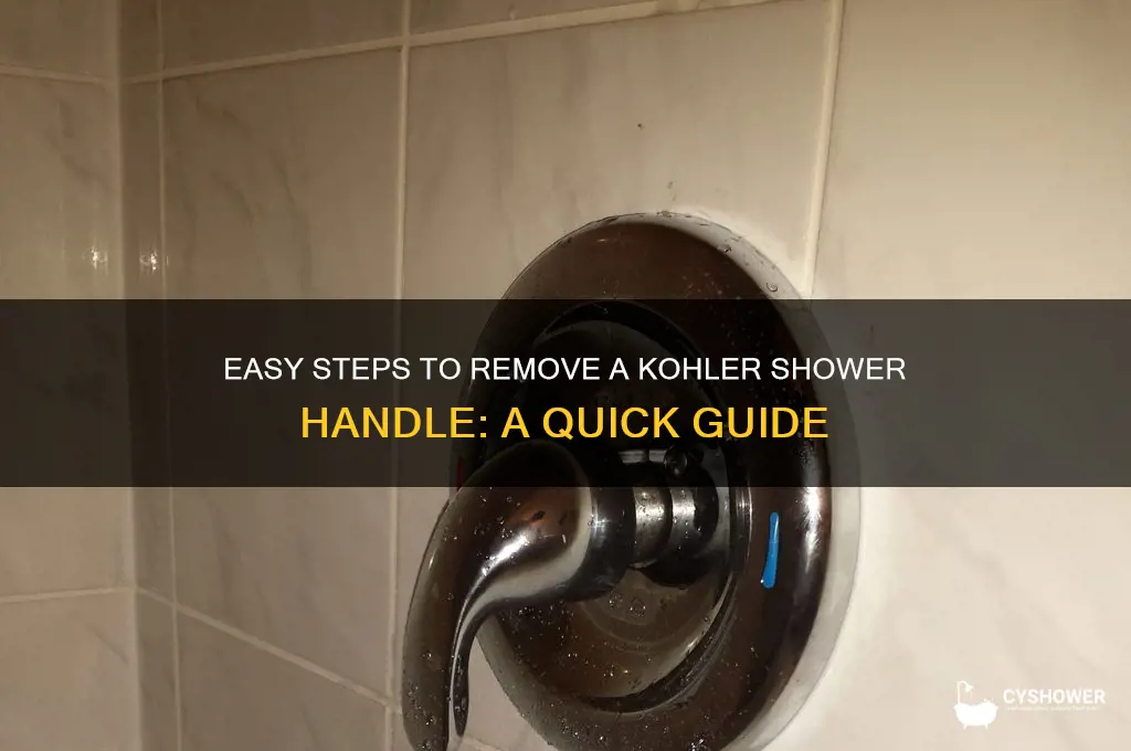 how to take off a kohler shower handle