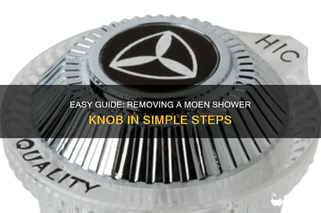 how to take off a moen shower knob