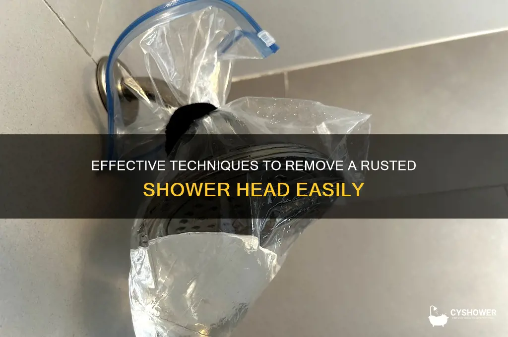 how to take off a rusted shower head