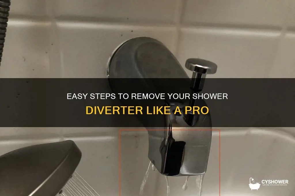 how to take off a shower diverter