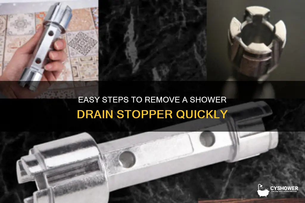 how to take off a shower drain stopper