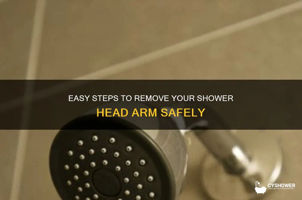 how to take off a shower head arm
