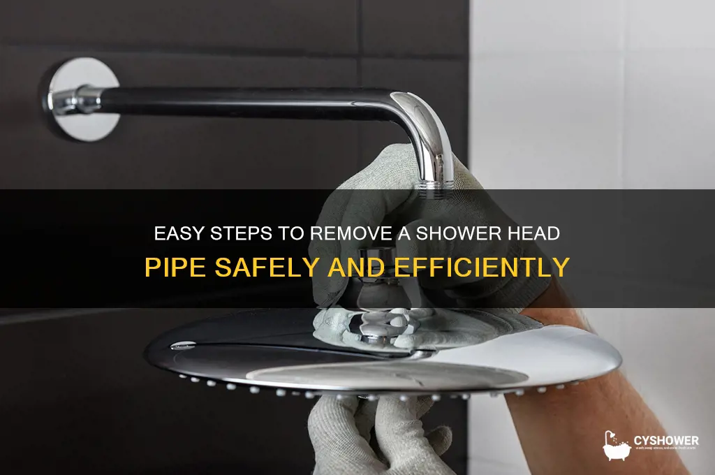 how to take off a shower head pipe