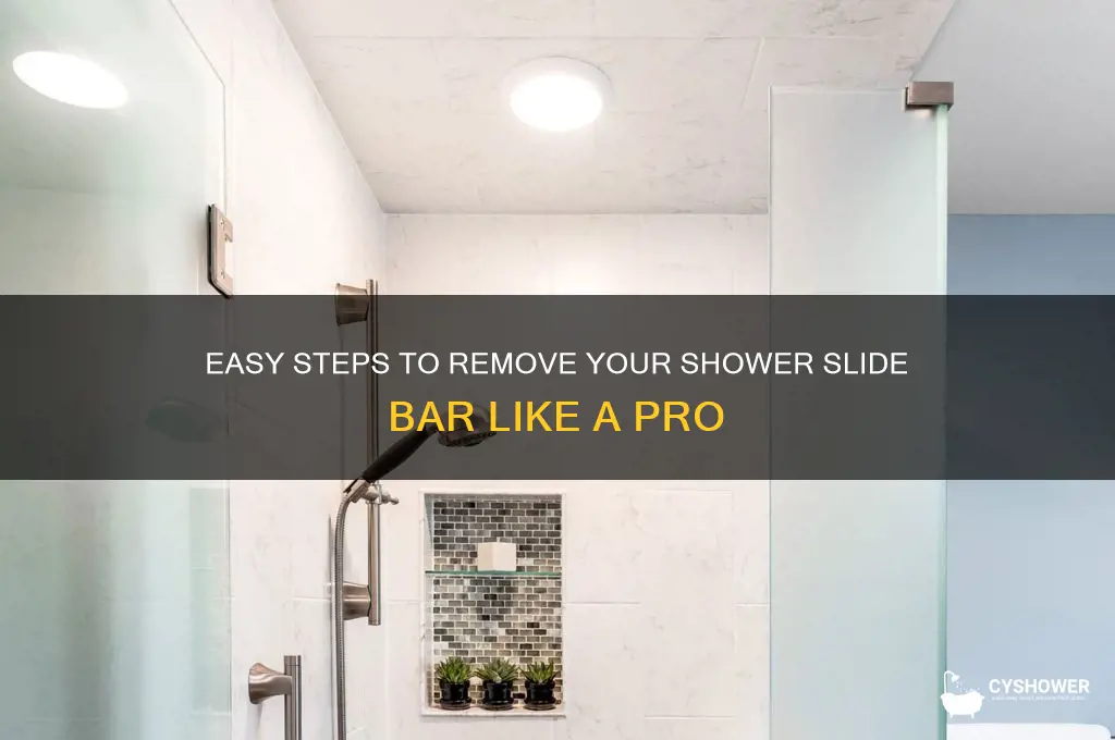 how to take off a shower slide bar