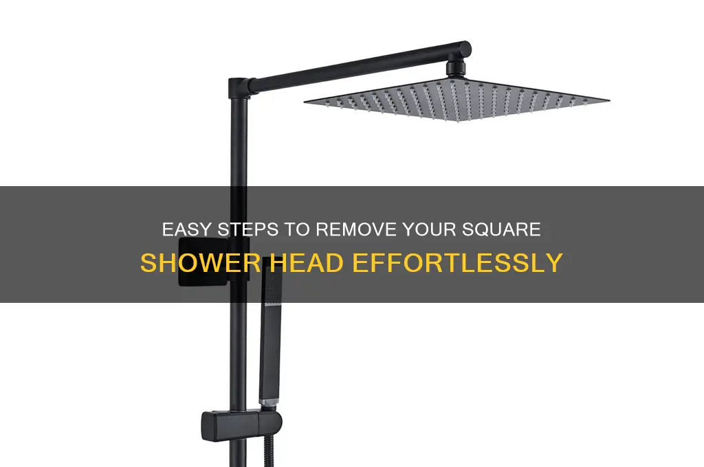 how to take off a square shower head