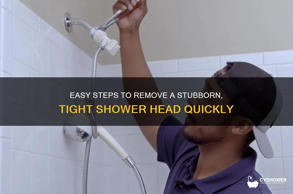 how to take off a tight shower head