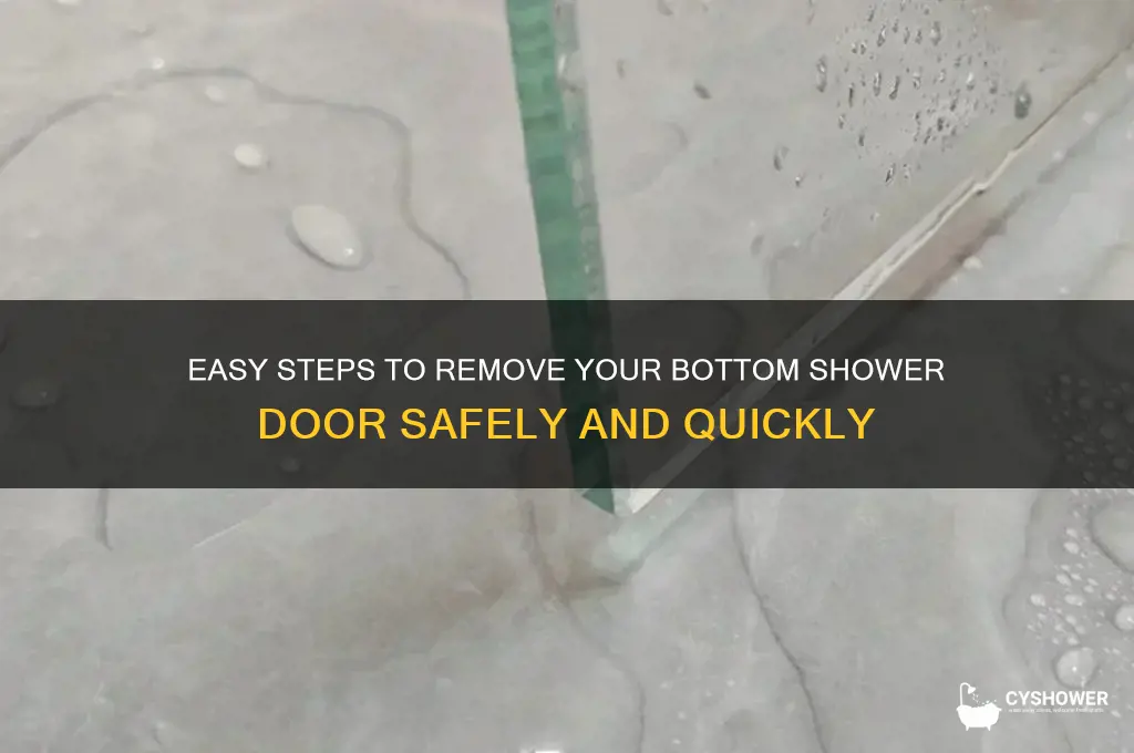 how to take off bottom shower door
