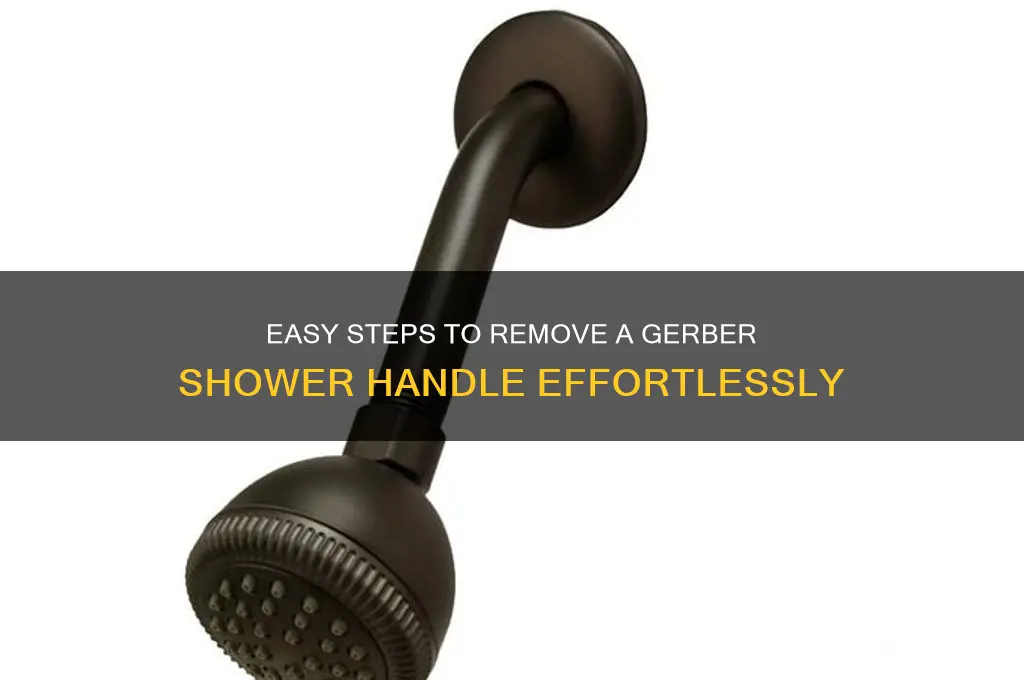 how to take off gerber shower handle