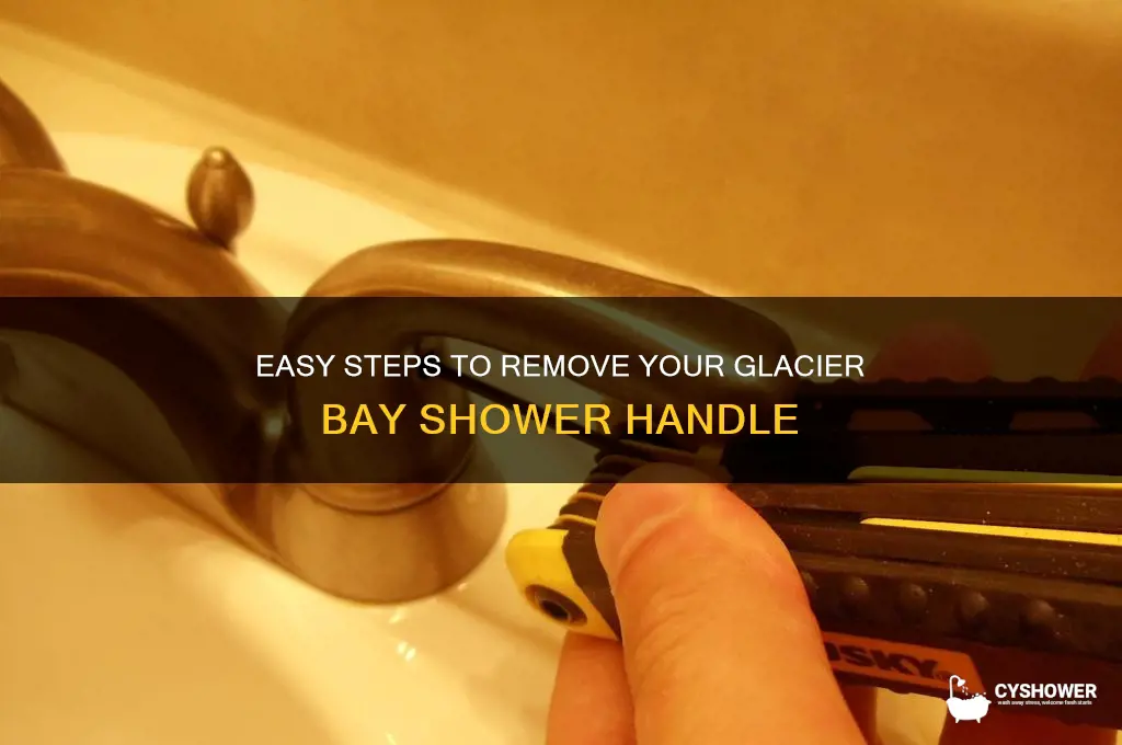 how to take off glacier bay shower handle