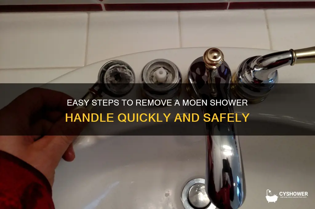 how to take off moen shower handle