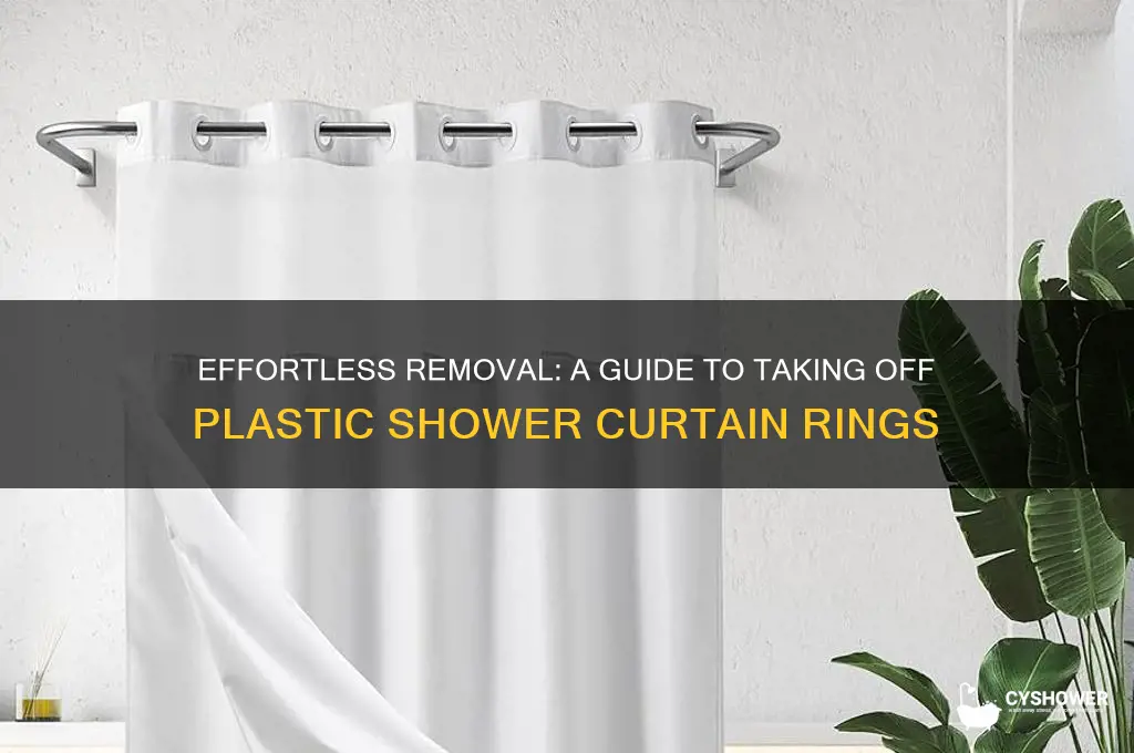 how to take off plastic shower curtain rings
