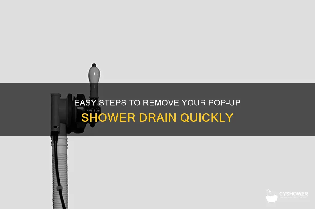 how to take off pop up shower drain