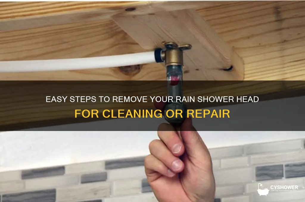 how to take off rain shower head