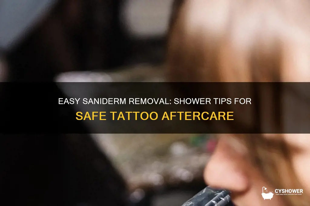how to take off saniderm in shower