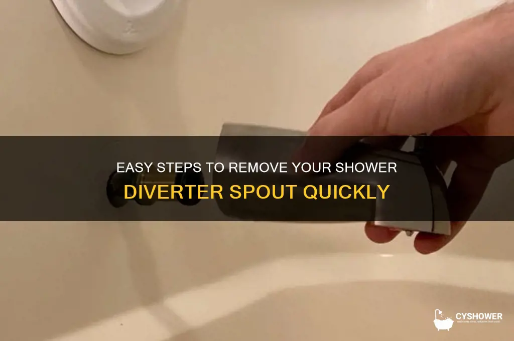how to take off shower diverter spout