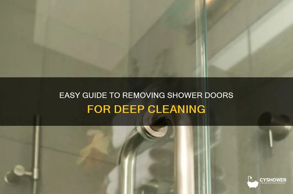 how to take off shower doors to clean