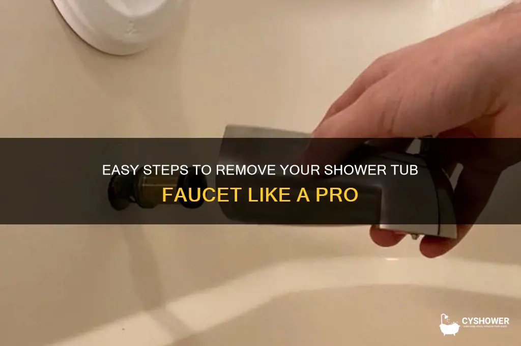how to take off shower tib faucet
