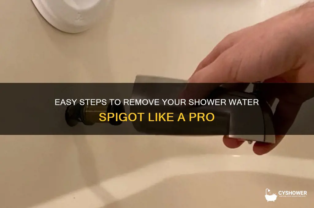 how to take off shower water spigot