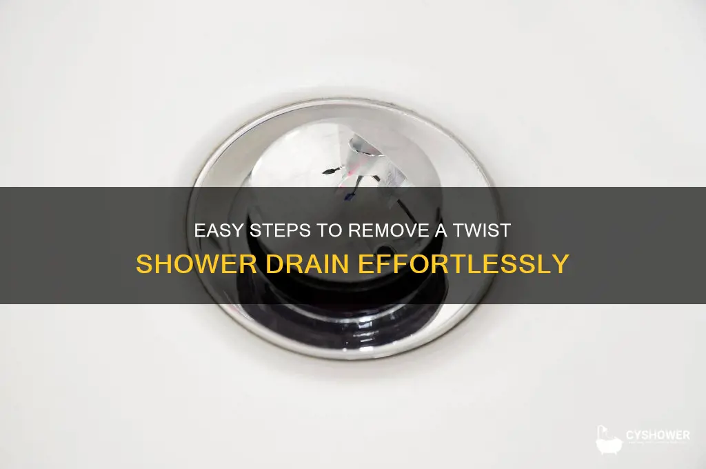 how to take off twist shower drain