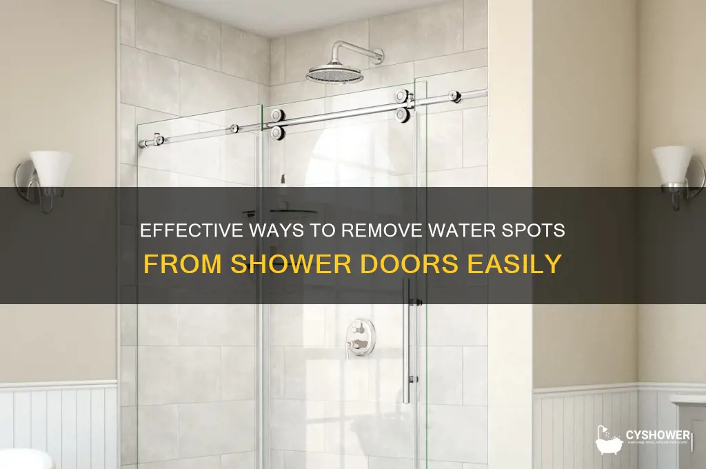 how to take off water spots on shower doors