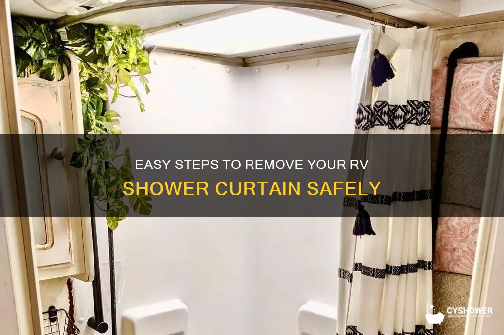 how to take off your shower curtain in your rv