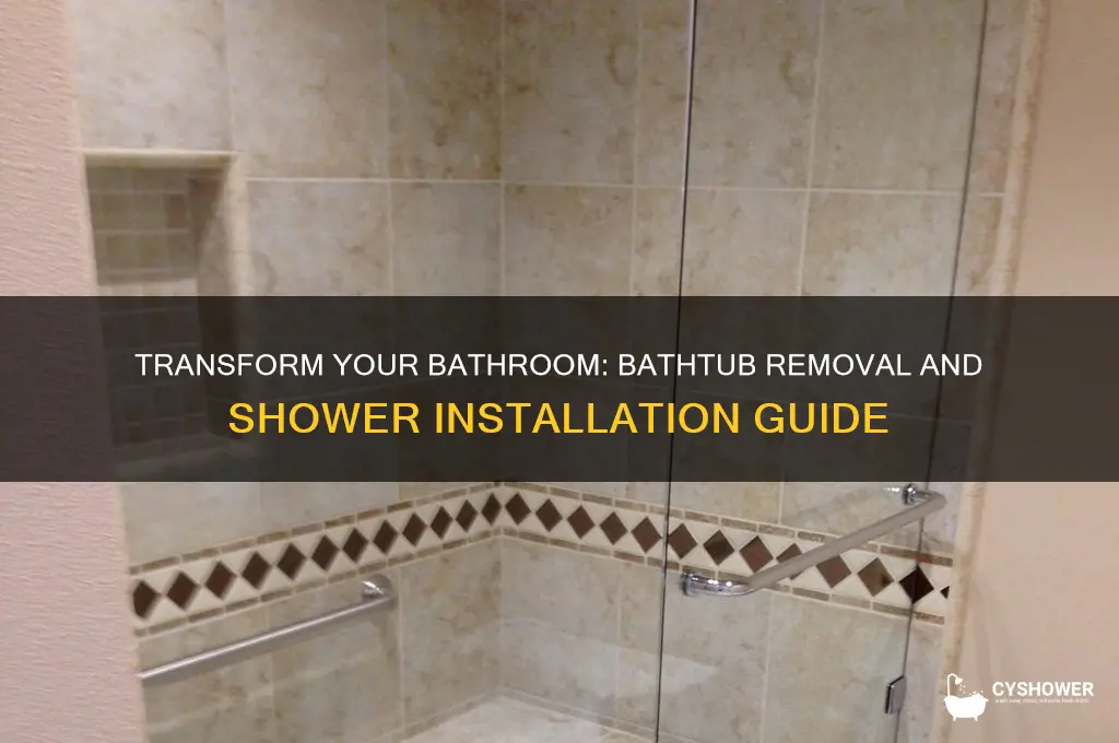 how to take out a bathtub and install a shower