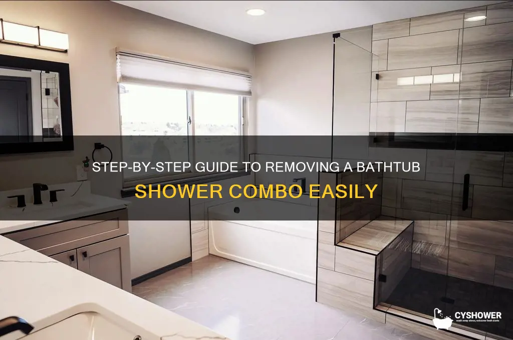 how to take out a bathtub shower combo