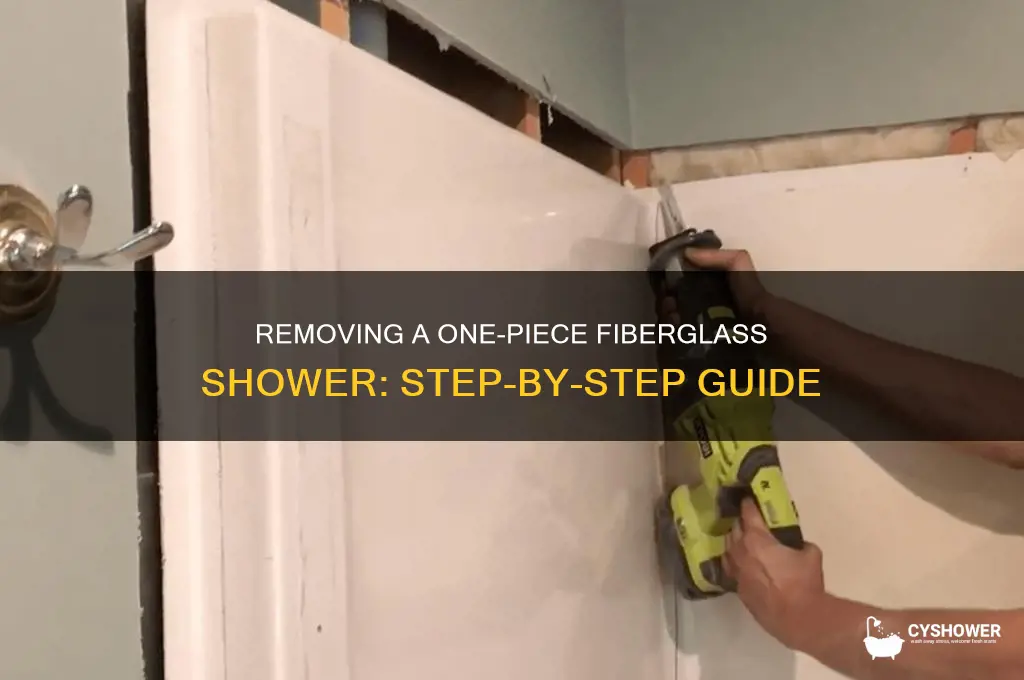 how to take out a one piece fiberglass shower
