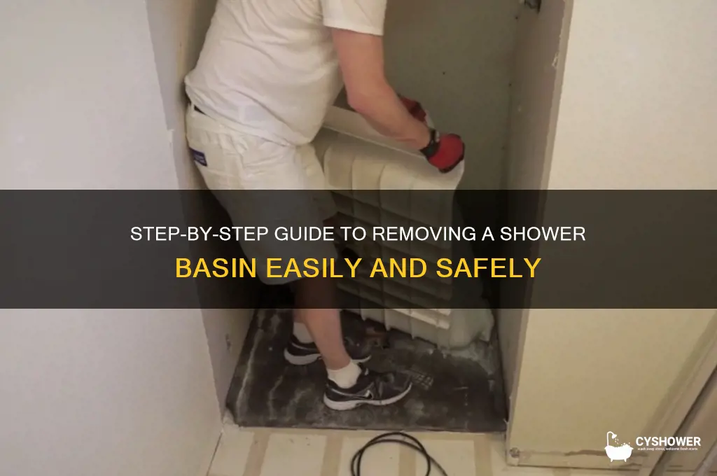 how to take out a shower basin