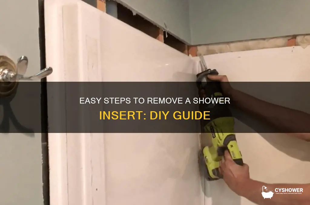 how to take out a shower insert