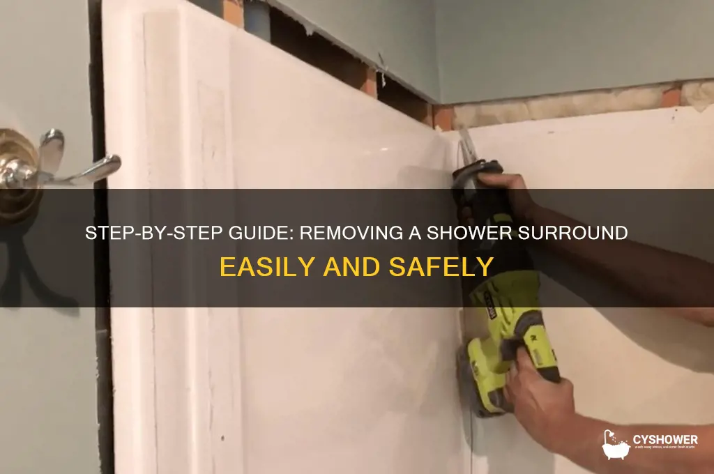 how to take out a shower surround