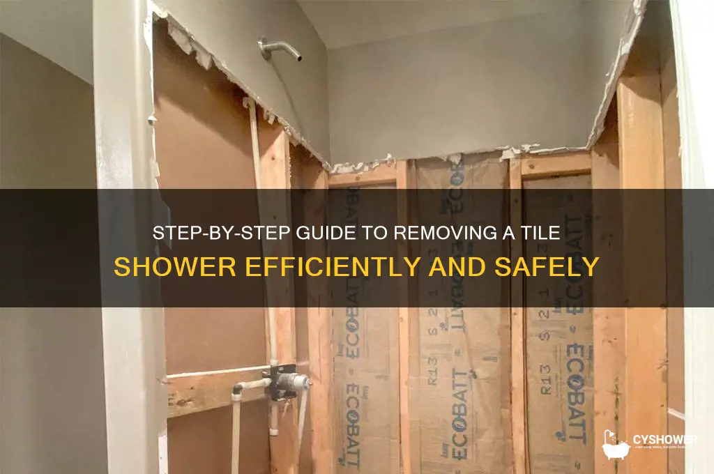 how to take out a tile shower