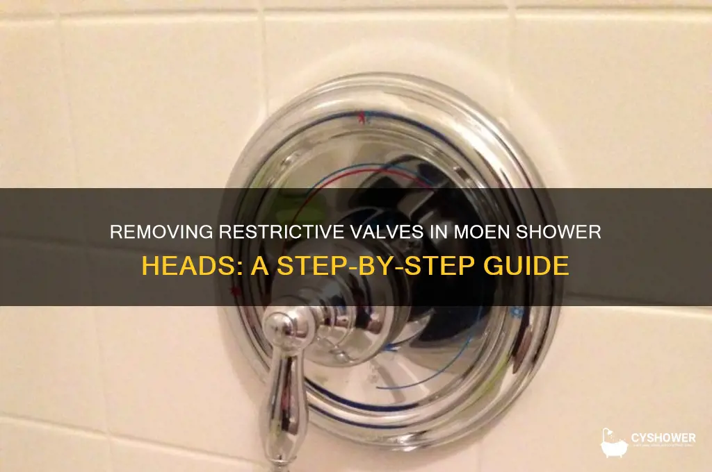 how to take out restrictive valve for moen shower heads