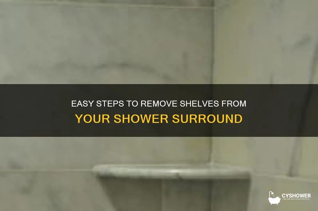 how to take out shelves on a shower surround