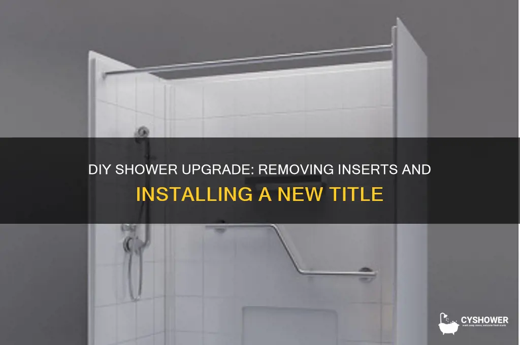 how to take out shower insert and put in title