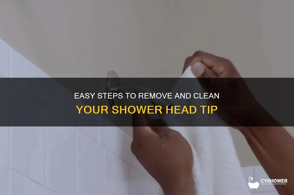 how to take out the tip for the shower head