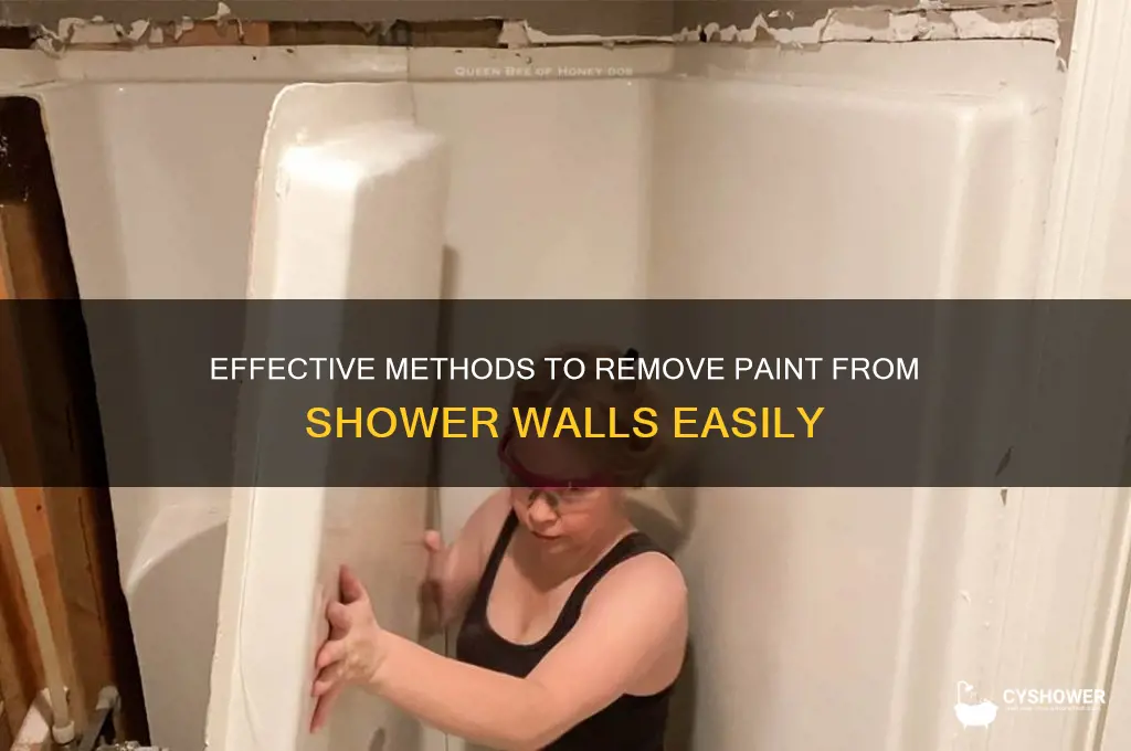 how to take paint off shower walls