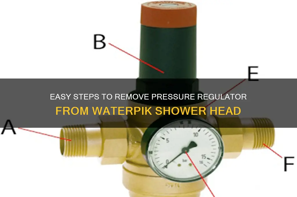 how to take pressure regulator off waterpik shower head