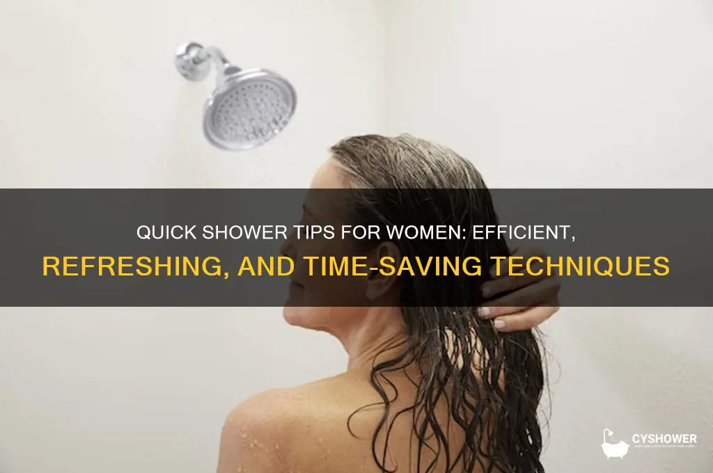 how to take quick shower women