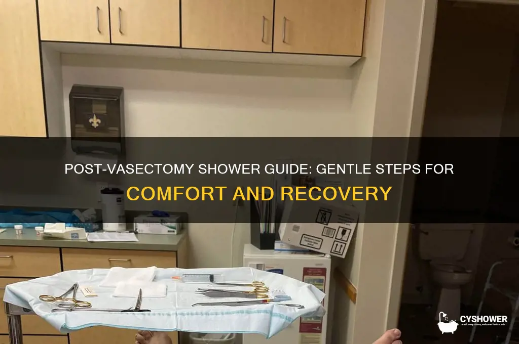 how to take shower after vasectomy