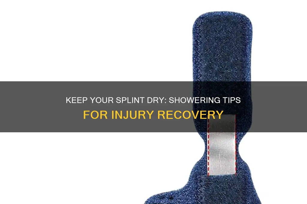 how to take shower and not get splint wet