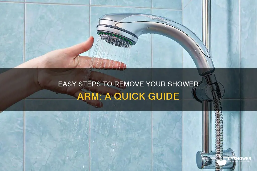 how to take shower arm off