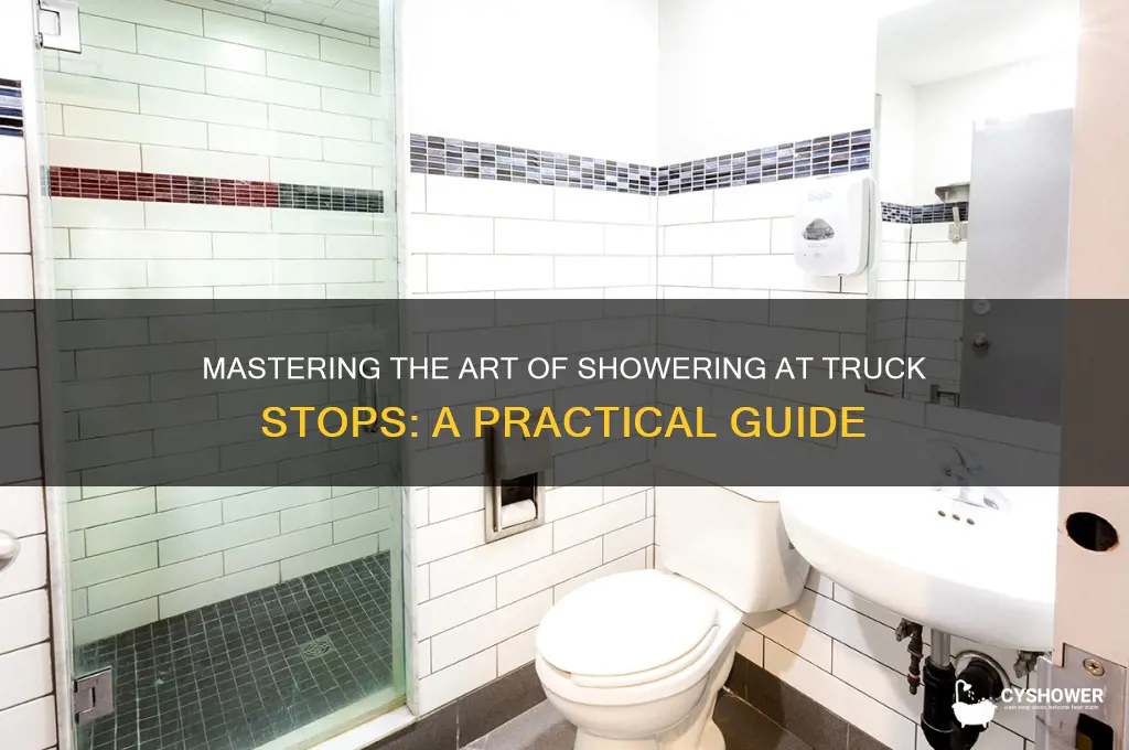 how to take shower at truck stop
