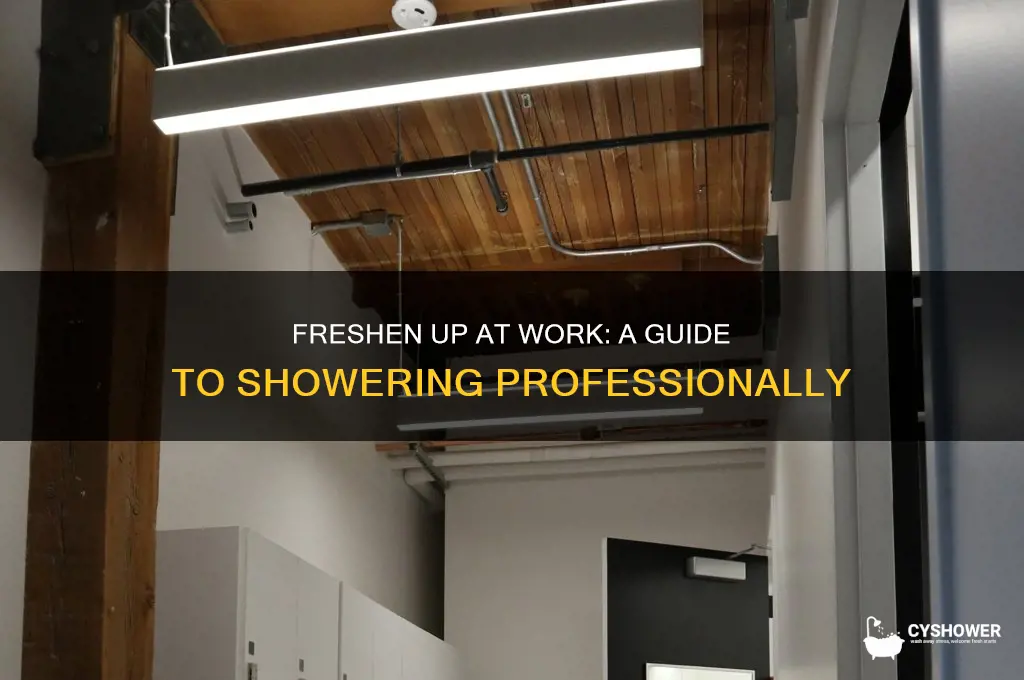 how to take shower at work