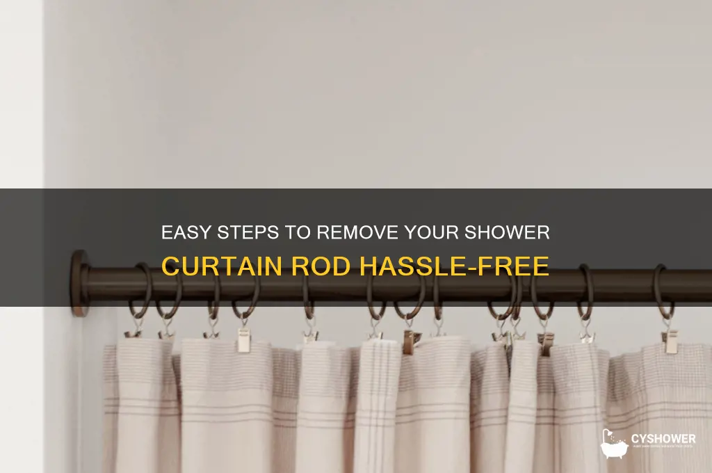 how to take shower curtain rod off